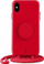 Mbrojtëse telefoni Just Elegance PopGrip për Apple iPhone X/Xs, TPU, me shirit varëse, e kuqe