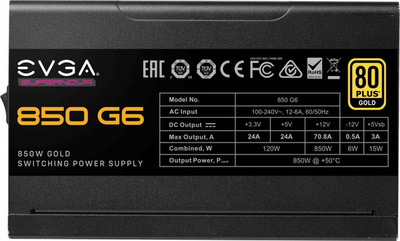 Burim energjie EVGA SuperNova G6, 850W, i zi