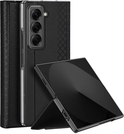 Mbulesë Dux Ducis Bril për Samsung Galaxy Z Fold SE W25, tip portofol, e zezë
