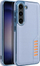 Mbulesë telefoni Milano për Samsung Galaxy A25 5G, korniza të përforcuara, skaj i ngritur kamerë, blu