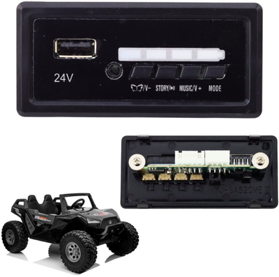 Panel muzike për makinë elektrike Lean Cars SX2039 SX1928, 24V, i zi