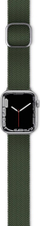 Rrip ore Epico Watch Strap Braided, për Apple Watch 38/40/41 mm, tekstil elastik, jeshile ulliri