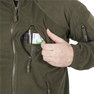Bluzë polare Helikon Alpha Tactical, për burra, me zinxhir gjithëpërgjatë, blu e errët