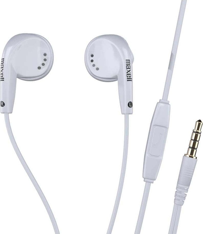 Жични слушалки PureBuds, 3.5 мм, микрофон, бели