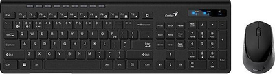 Сет тастатура и глушец Genius SlimStar 8230, безжичен двоен режим, 1200 DPI, црн