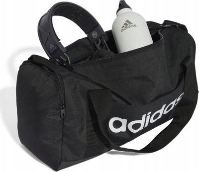 Çantë sportive Adidas Linear Duffel XS JE8347, 12.5L, poliestër i ricikluar, e zezë