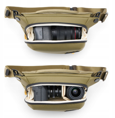 Çantë fotografike Peak Design Everyday Sling 3L, rezistente ndaj motit, Kelp