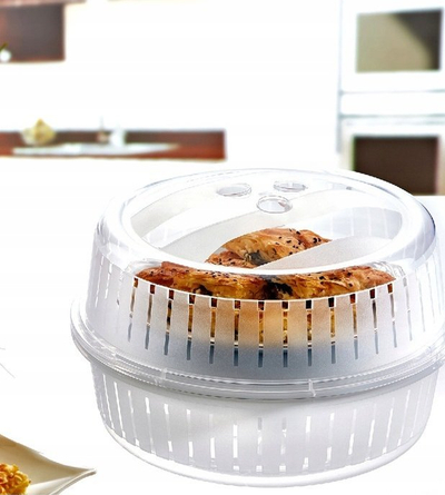 Kapak për pjatë mikrotale Dunya, diametër 26 cm, plastikë, transparent