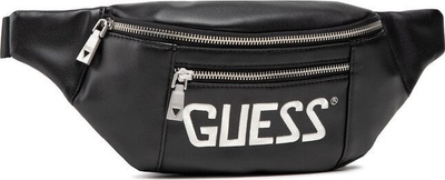 Çantë beli Guess Salameda, lëkurë dhe tekstil, 29.5 x 14 x 7 cm, e zezë