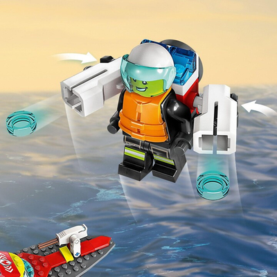 Set LEGO® City 60373 Fire Rescue Boat and Boat, 144 pjesë