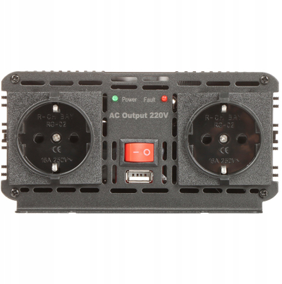 Inverter tensioni Europower INV/12/1200/MS/S, 1200W, 12V në 230V, gri