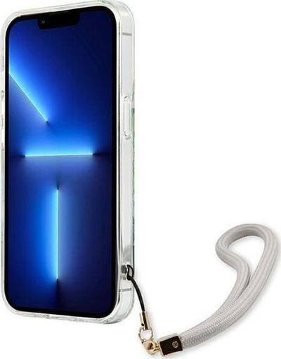 Mbulesë telefoni Guess Flower Strap, për iPhone 13 Pro 13 6.1", hardcase TPU, jeshile