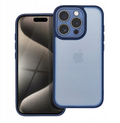Mbulesë telefoni Variete Case për iPhone 17 Pro, plastike me kornizë TPU, blu navy