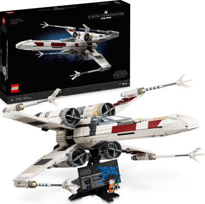 Lodër LEGO Star Wars X Wing Starfighter 75355, set koleksion XHCS, me minifigurë Luke Skywalker, shumëngjyrësh