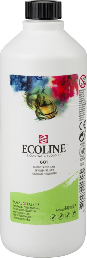 Ngjyrë uji Royal Talens Ecoline 601, 490 ml, jeshile e çelët