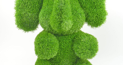 Figurë zbukuruese me bar artificial Kögler AniPlants Elefant, 37 cm, jeshile