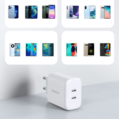 Karikues muri Ugreen 10343, 2x USB C, 20W, i bardhë