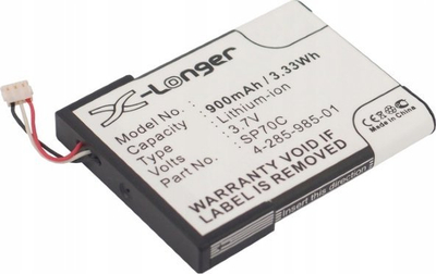 Bateri Li ion për Sony PSP E1000 E1002 dhe Pulse Wireless Headset 7.1, 3.7V, 900mAh