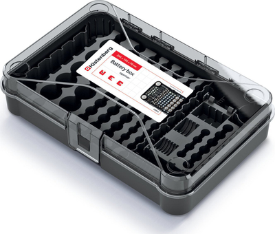 Kuti për bateri BATTERY BOX, 29.5x19.5x7.0cm, plastike, transparente