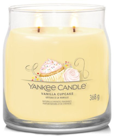 Миризлива свеќа Yankee Candle Vanilla Cupcake, Signature, 368g, стаклена тегла