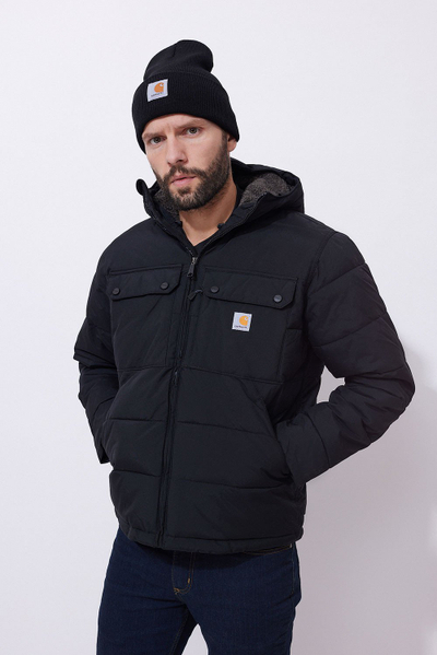 Jaka Carhartt Montana Loose Fit e mbushur për burra, XLarge, e zezë