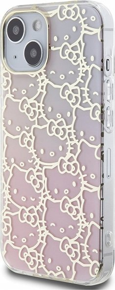 Maskë telefoni Hello Kitty për iPhone 15, dizajn gradient, rozë