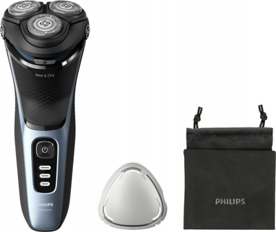 Rrojë elektrike Philips Series 3000 S3243/12, Wet &amp; Dry, pa tela, gri me të zezë