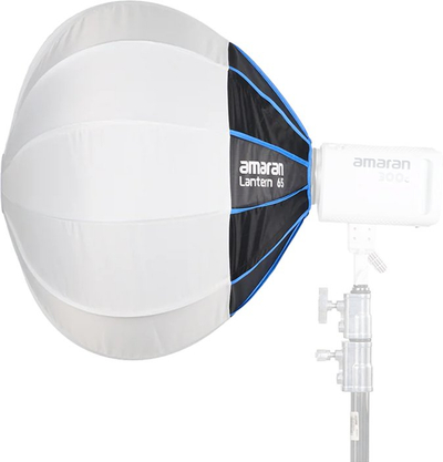 Softbox sferik Amaran Lantern 65, 2ft, montim Bowens, i bardhë e zezë