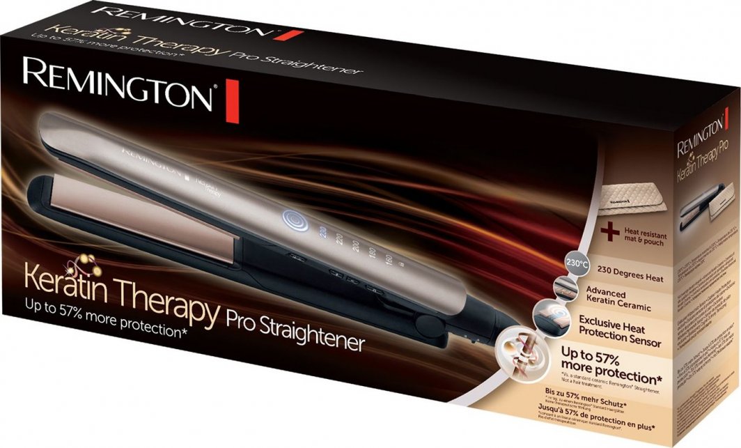 Drejtuese për flokë Remington Keratin Therapy Pro S8590, 160 - 230 °C, e kremtë 2