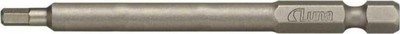 Bit kaçavidë Luna, kokë gjashtëkëndore 3.89 mm, bisht 1/4", metalik