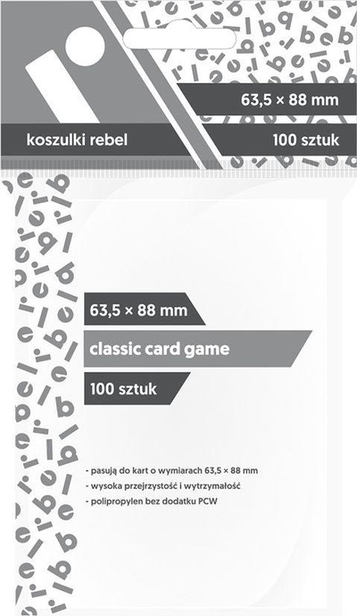 Këllëf për letra Rebel CCG 63,5x88, 100 copë
