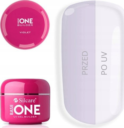 Xhel ndërtues për thonj Silcare Base One UV Violet, vetënivelues, 15g, vjollcë