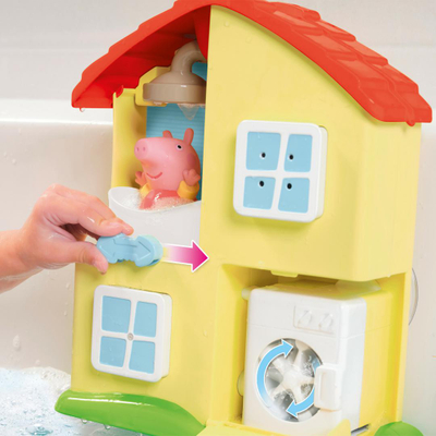 Set lodrash banjo Peppa Pig Peppa’s House, shtëpi me gota thithëse, figure notuese Peppa, shumengjyrësh