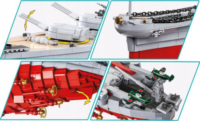 Set blloqesh COBI Battleship Yamato 4833, 2665 copa, shkalla 1:300