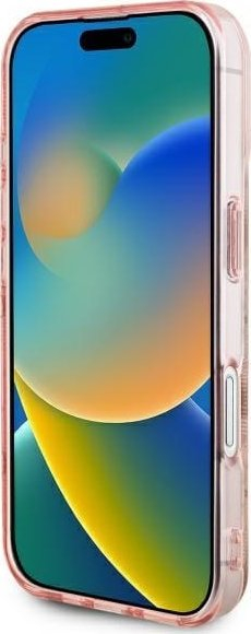 Mbulesë telefoni Guess 4G Monogram MagSafe për iPhone 16 6.1", lëkurë PU, rozë