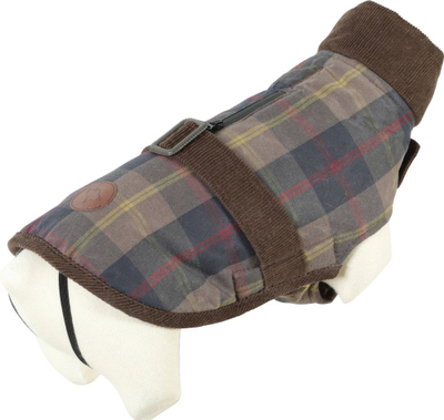 Xhaketë për qen Cheverny T40, tartan, e ngrime, kafe