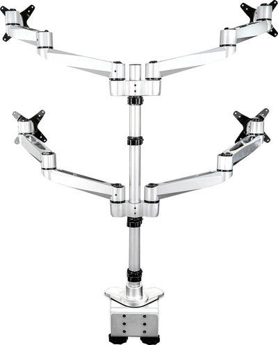 Krah tavoline për 4 monitorë StarTech.com ARMQUAD, montim VESA 2x2, deri 30", i zi