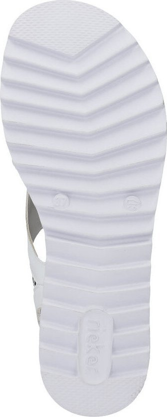 Sandale femrash Rieker W V44Y5-80, platformë 5 cm, e bardhë