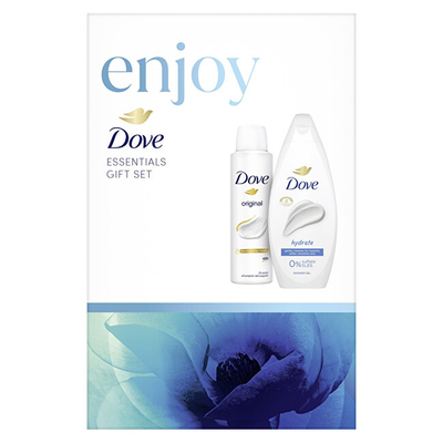 Set për femra Dove Enjoy Body, xhel dushi 250 ml + deodorant sprej 150 ml