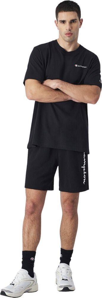Bluzë Champion SS Tee M 220264, pambuk 100%, me mëngë t’shkurtëra, e zezë