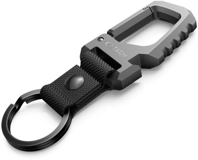 Brelok karabinë Tech-Protect Slidelock, alumin, me hapës shisheje, gunmetal