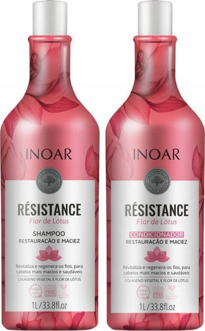 Shampo për flokë INOAR Résistance Flor De Lótus, për flokë të dobët, 1000ml