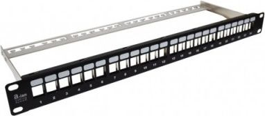 Патч панел Алантек PK020, 24 порти, 1U 19\", црн