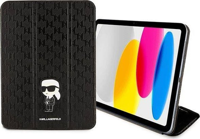 Kapak tablet Karl Lagerfeld Folio Magnet, për iPad 10.9" 2022, me qëndrim, i zi