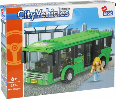 Konstruktore Alleblox City Bus, 221 copa, 34x27x6 cm, shumngjyrëshe