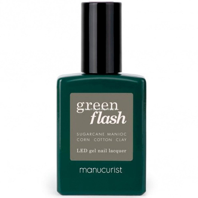 Llak thonjsh Manucurist Green Flash Khaki, LED gel, ngjyrë kaki