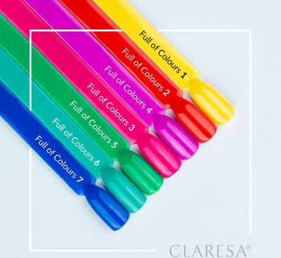 Llakk hibrid për thonj Claresa Full of Colours 2, 5g, ngjyrë e ndezur
