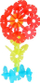 Set ndërtues kreativ Creative Builder Flowers, 140 copa, shumëngjyrësh