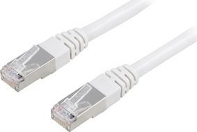 Kabllo rrjeti Deltaco FTP Cat6, 1m, RJ45, e bardhë