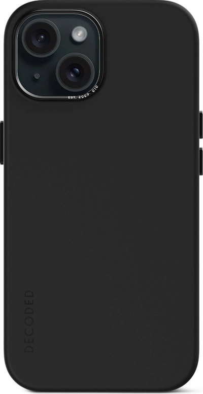 Kapak silikon për iPhone 15 Plus Decoded Graphine, MagSafe, i zi